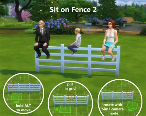 Sims 4 Studio Sit And Lean On Fence Mod By Artrui • Sims 4 Downloads