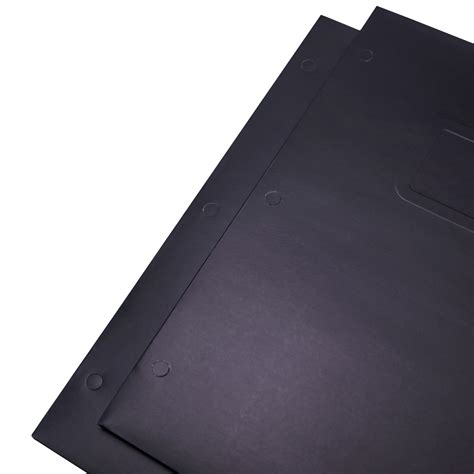 Pen Gear Two Pocket Paper Folder Solid Black Color Letter Size