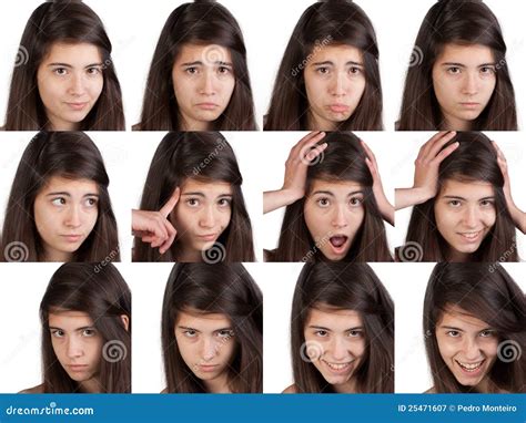 Young Girl Face Expressions Stock Image Image Of Composition Horror