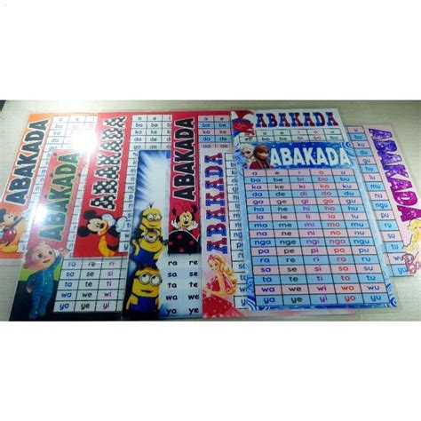 Abakada Number Charts Laminated Educational Wall Chart For Kids A4