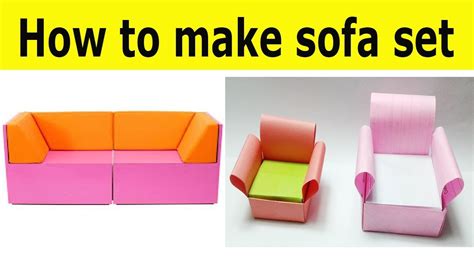 How To Make Sofa Set With Paper Youtube