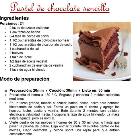 Postres Blanquita Peralta Pastel De Chocolate Sencillo Recetas De