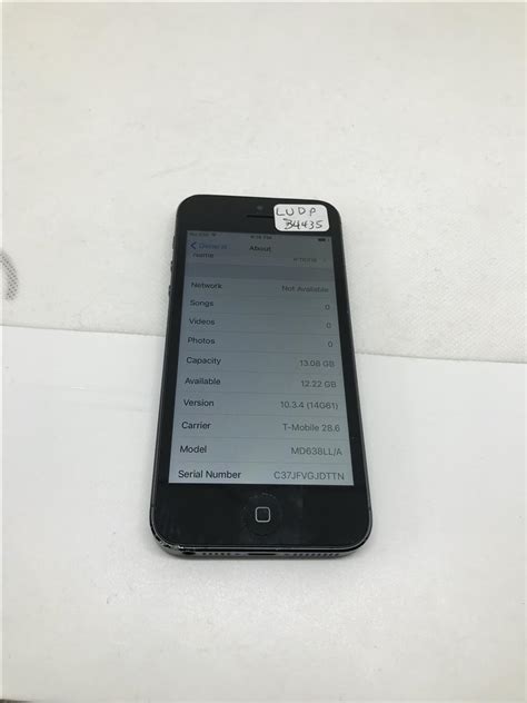 Apple Iphone 5 Unlocked Black 16gb A1428 Ludp34435 Swappa