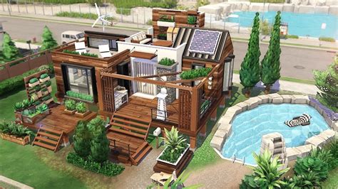Tiny Eco House 🌱 The Sims 4 Speed Build No Cc Youtube