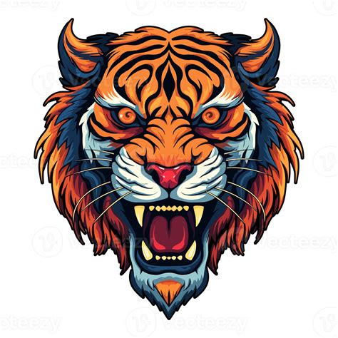 Angry Tiger Head Png