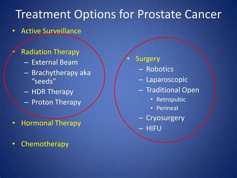 Prostrate Cancer Treatment Options
