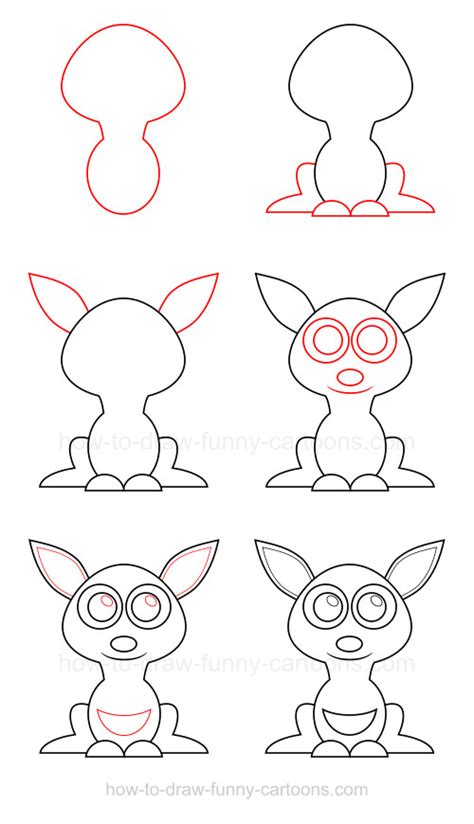First step is to draw the tilted line and then the half circle. How to draw a kangaroo