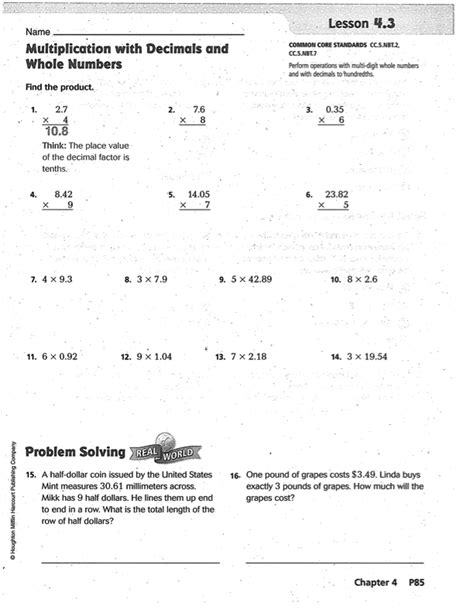 Therefore, we will be intentional with any homework we send home. Go Math Chapter 4 Practice Book Mr Monteleone S 5th