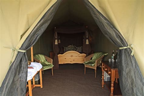 Tent With A Four Poster Bed At Livingstonelodge Glamping Kent