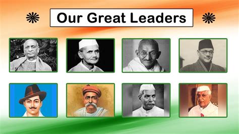 Our Great Leaders Indian Leaders National Leaders Of India With