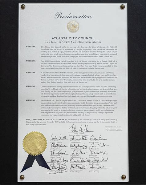 Proclamation From Atlanta City Council International Weloveu Foundation