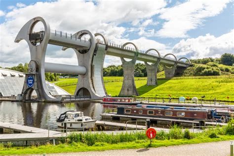 The Falkirk Wheel Boat Lift In Scotland Editorial Photography Image