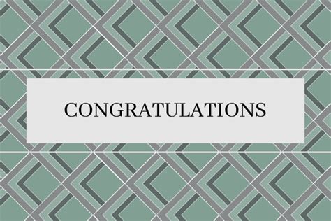 Pattern Congratulations Card Greeting Card Template