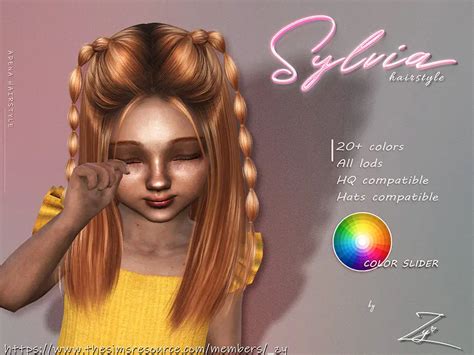 Sylvia Hairstyle Double Bubble Braids For Toddlers ~ The Sims