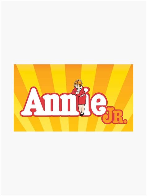 Annie Jr Logo With Color Background Sticker For Sale By Parker223