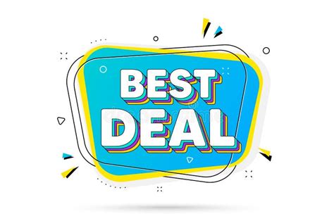 Best Deal Text Special Offer Sale Sign Vector Stock Vector