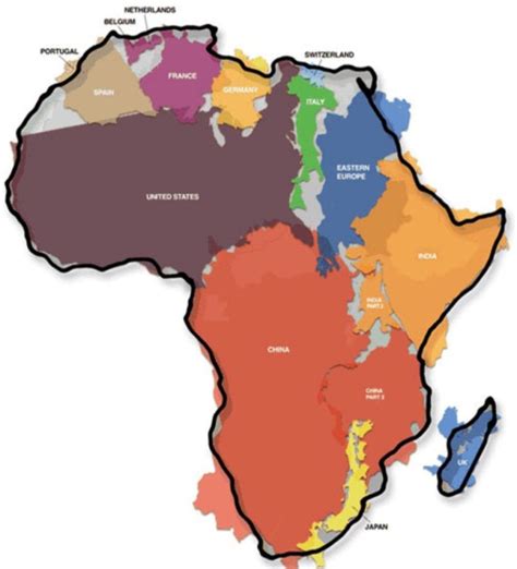 Map Countries That Fit Inside Africa Infographictv Number One