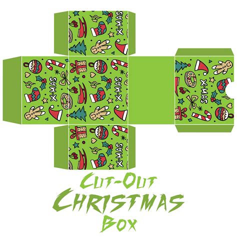 Christmas Gift Box Template Free Printable
