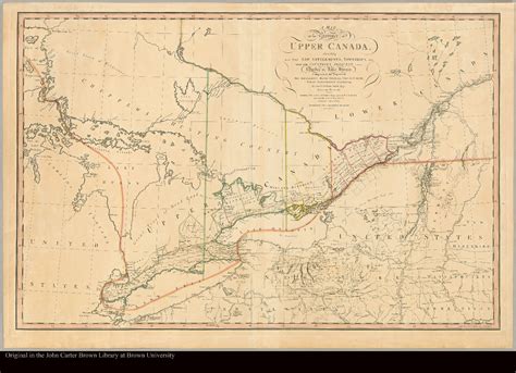 A Map Of The Province Of Upper Canada Describing All The New