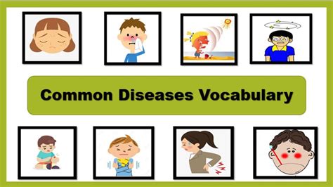 Common Diseases Vocabulary For Kids Learning Youtube