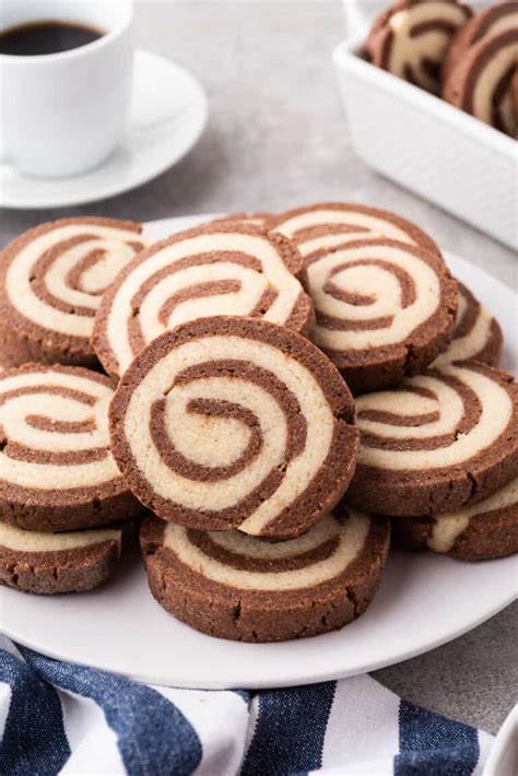 Chocolate Vanilla Pinwheel Cookies Recipe The Cookie Rookie®