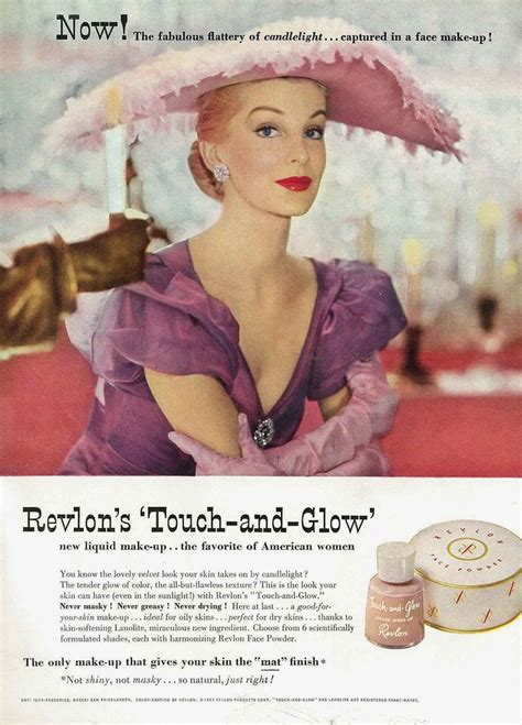 1951 Revlon Touch And Glow Vintage Makeup Ads Vintage Makeup