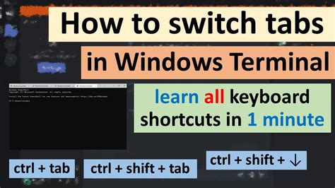 How To Switch Tabs In Windows Terminal Youtube