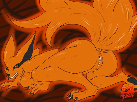 Rule All Fours Ass Big Ear Black Nose Breasts Canine Claws Fangs Female Fox Genderswap