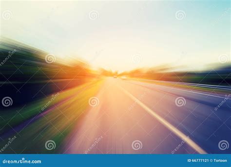 Abstract Motion Blur Of The Road Stock Image Image Of Landscape Blue