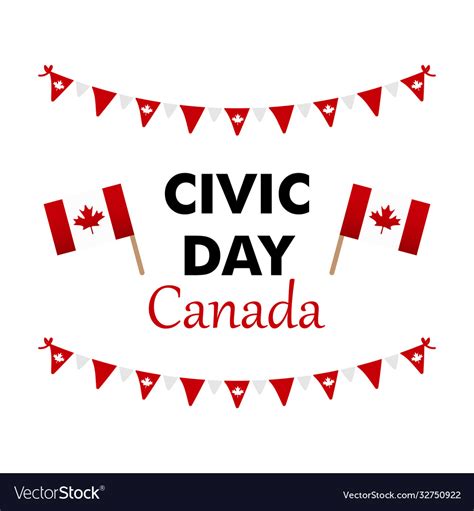 Canada Civic Day Holiday Card Royalty Free Vector Image
