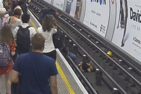 Hero Commuter Risks Life By Jumping Onto London Underground Tracks To Rescue Ill Stranger