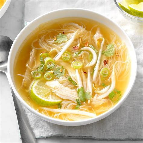 This ingredient shopping module is created and maintained by once the chicken has cooked, remove and let cool. Thai Chicken Noodle Soup Recipe | Taste of Home