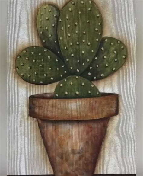 Pin De Carol Smit Em Oulike Idees En Crafts Pintura De Cacto Arte