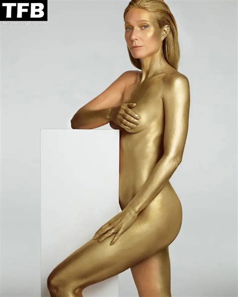 Gwyneth Paltrow Poses Naked In A Body Paint Shoot By Andrew Yee 8 Photos Thefappening