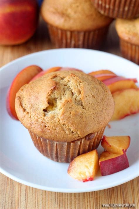 Peaches And Cream Muffins Recipe Honey Muffins Sour Cream Recipes