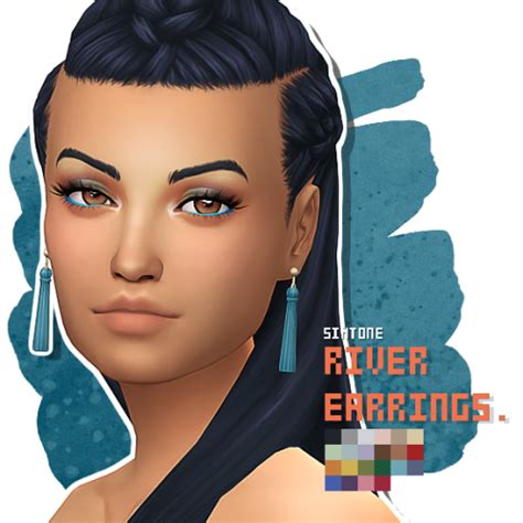 Simtone River Earrings 22 Swatches Base Game Love 4 Cc Finds