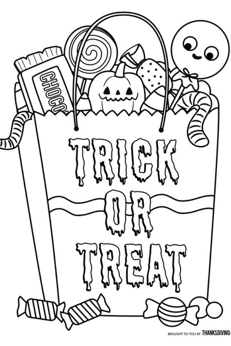 Dibujos De Halloween Truco O Trato Para Colorear Images And Photos Finder
