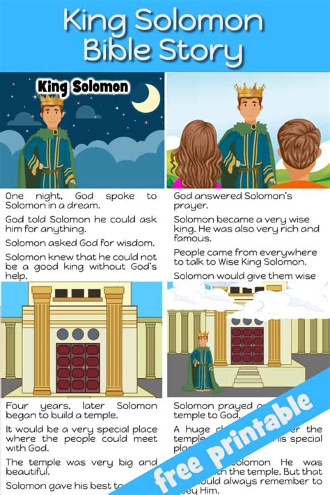 King Solomon Bible Lesson For Kids