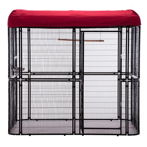 Large Bird Cage W Cover Outdoor Walk