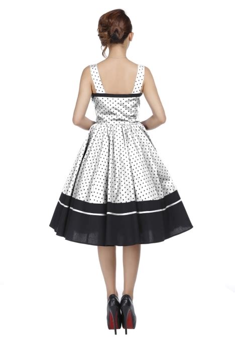 Rockabilly Clothing Plus Size Black White Polka Dot Flirty Retro Pinup Rockabilly Dress 1x 2x 3x