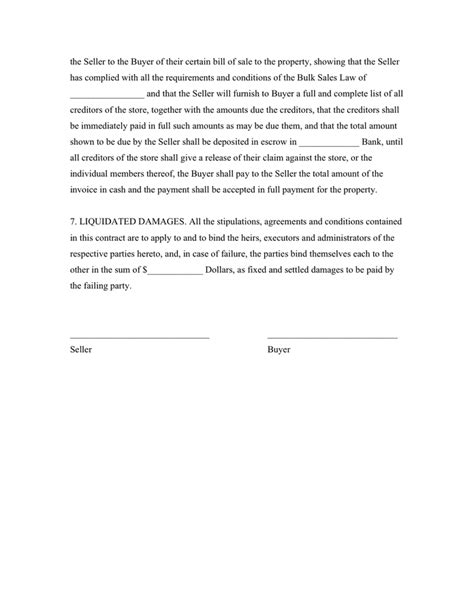 Bulk Sales Agreement In Word And Pdf Formats Page 2 Of 2