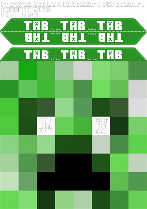 Printable Minecraft Creeper Head Create Your Own Cool Mask