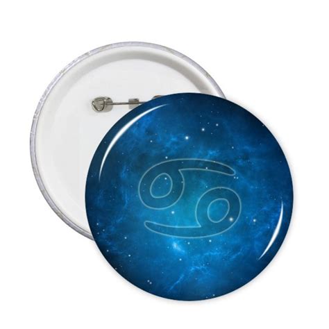 Xl Starry Night Cancer Zodiac Constellation Pins Badge Button Emblem