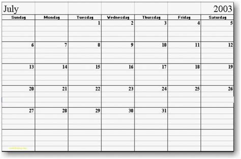 Monthly Calendar Template Lined Blank Calendar Printable 2023