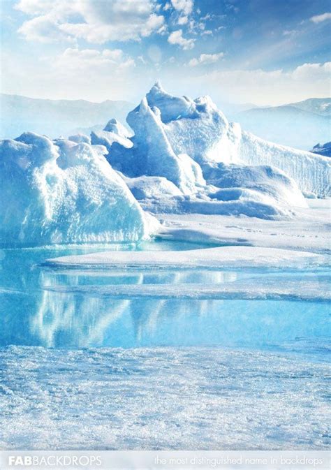 3x3 Frozen Arctic Scenic Photography Backdrop Fab By Fabdrops Winter