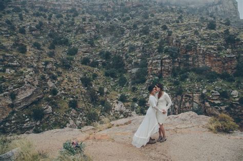 10 stunning photos of two beautiful brides and their desert wedding by