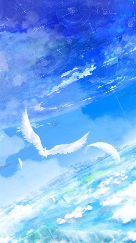 Anime Sky Phone Wallpapers Wallpaper Cave