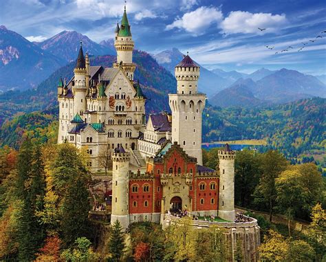 Shop for disney castle puzzle online at target. Neuschwanstein Castle, 1000 Pieces, White Mountain ...