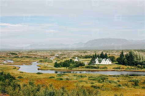 Icelandic Landscape Country Houses And Rural Life Stock Photo 106418