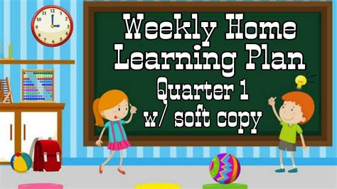 Weekly Home Learning Plan Week 1 To 10 Quarter 1 Kindergarten